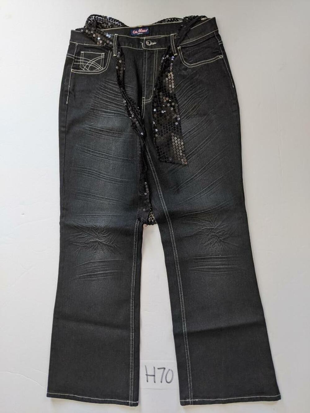 LA Blues Black Jeans Size 16 Bootcut Stretch NWOT -0821H70